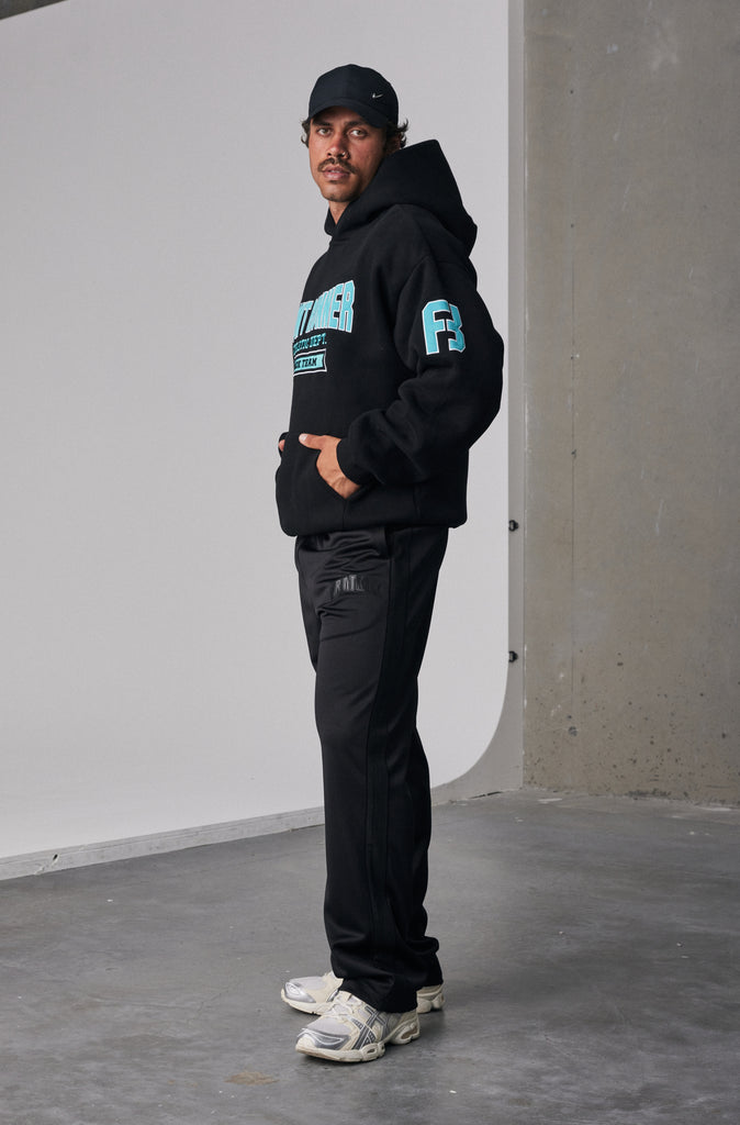 Athletic Department Hoodie - Black & Teal