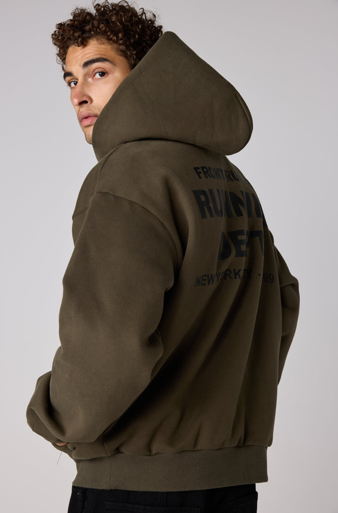 Running Dept Hoodie - Khaki
