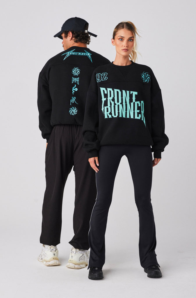 Pyro Crewneck - Black Tiffany