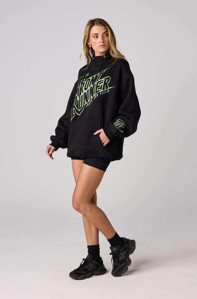 T&F Hoodie - Black Lime