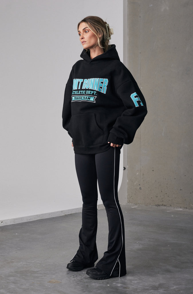 Athletic Department Hoodie - Black & Teal