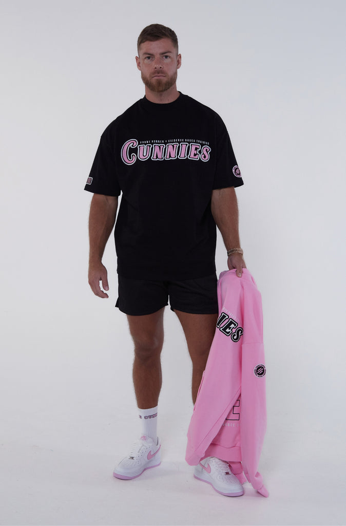 Cunnies Spin Kick Tee - Black & Pink