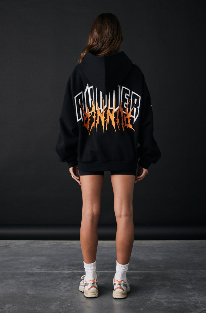 Razor Zip Hoodie - Black Mandarin