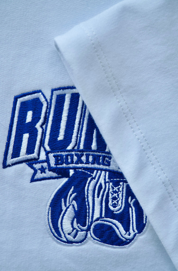 Ringside Tee - White Cobalt