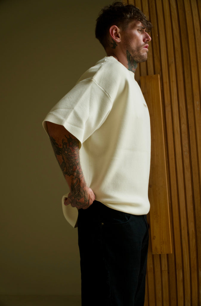 Milano Knit Tee - Vanilla