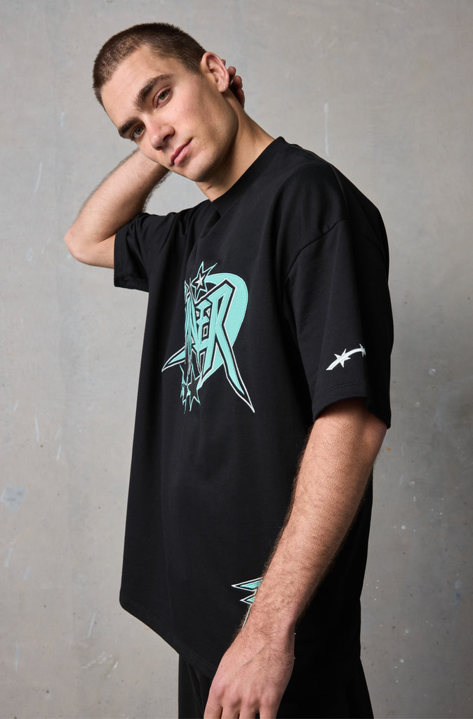 Astro Tee - Black Tiffany