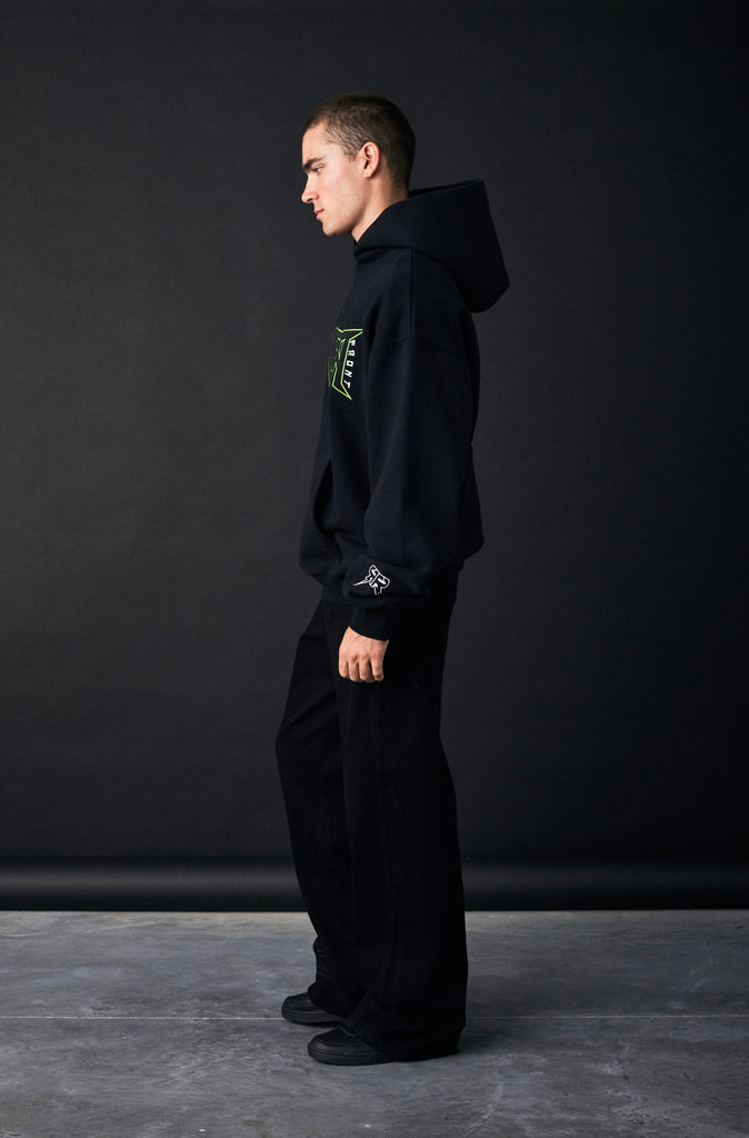 FRNTRNR Bolt Hoodie - Black Lime
