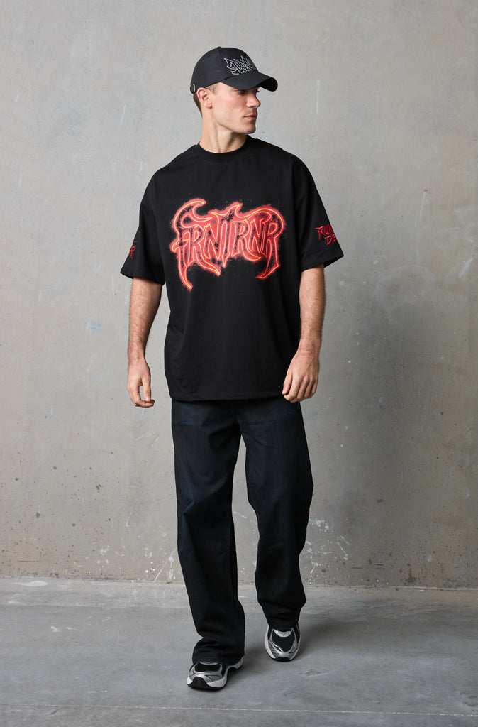 On Fire Tee - Black Fire