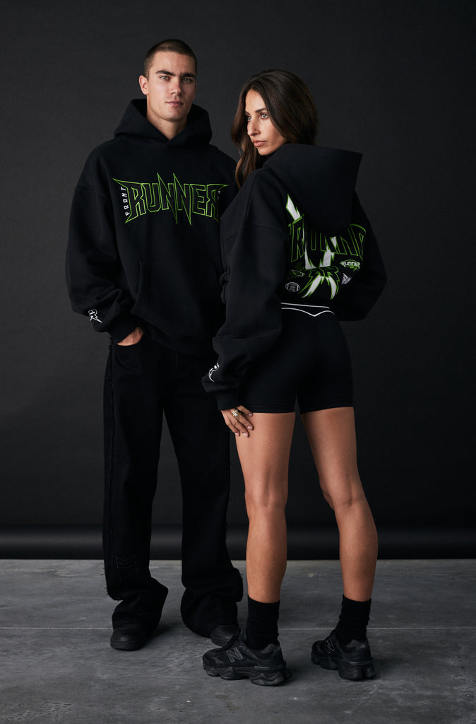 FRNTRNR Bolt Hoodie - Black Lime