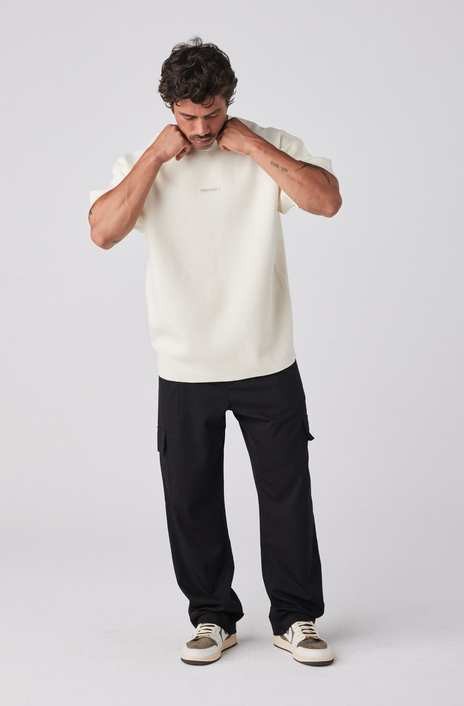 Milano Knit Tee - Vanilla