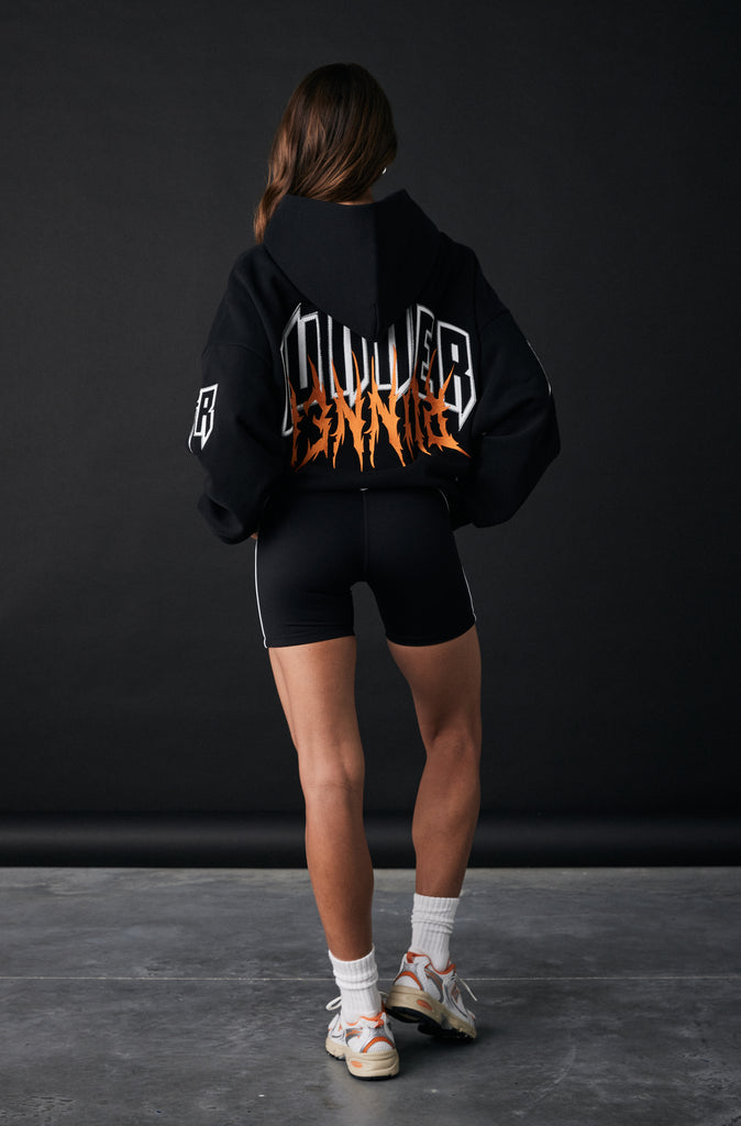 Razor Zip Hoodie - Black Mandarin