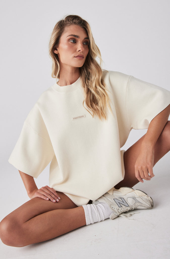 Milano Knit Tee - Vanilla