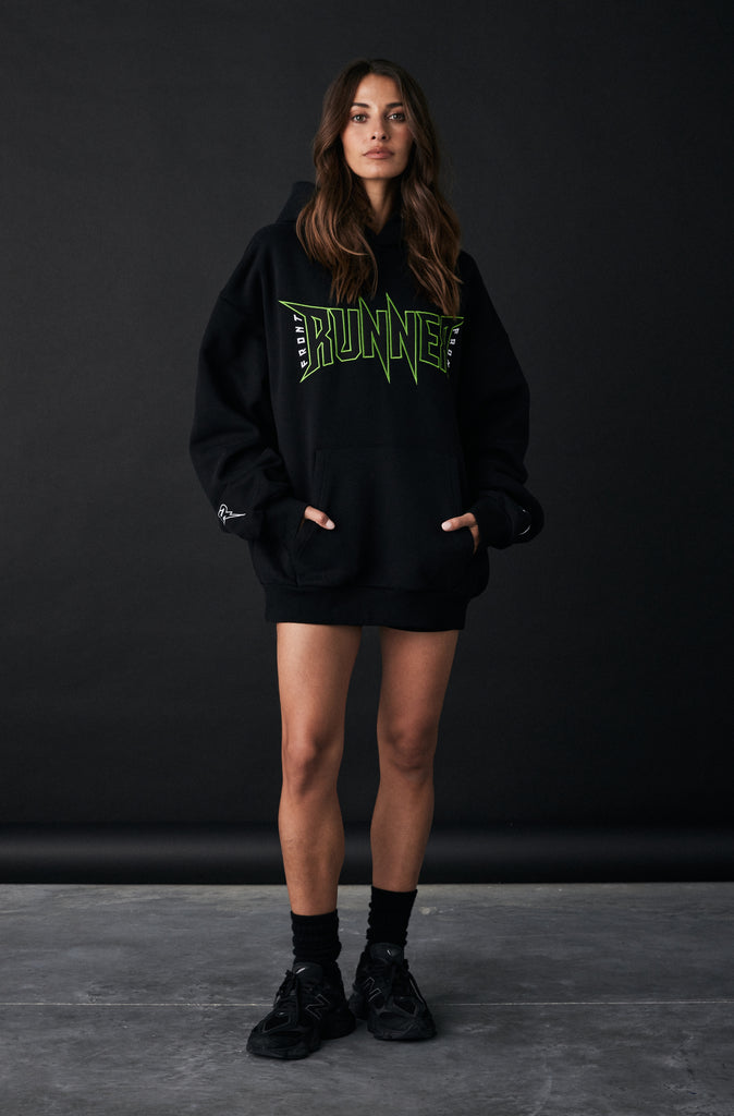 FRNTRNR Bolt Hoodie - Black Lime