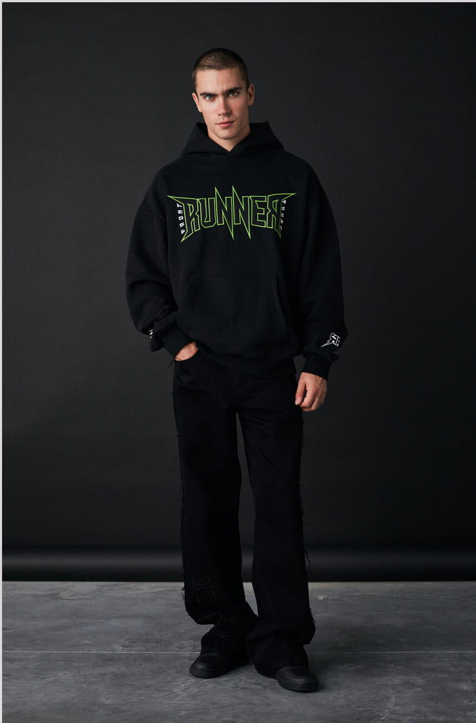 FRNTRNR Bolt Hoodie - Black Lime