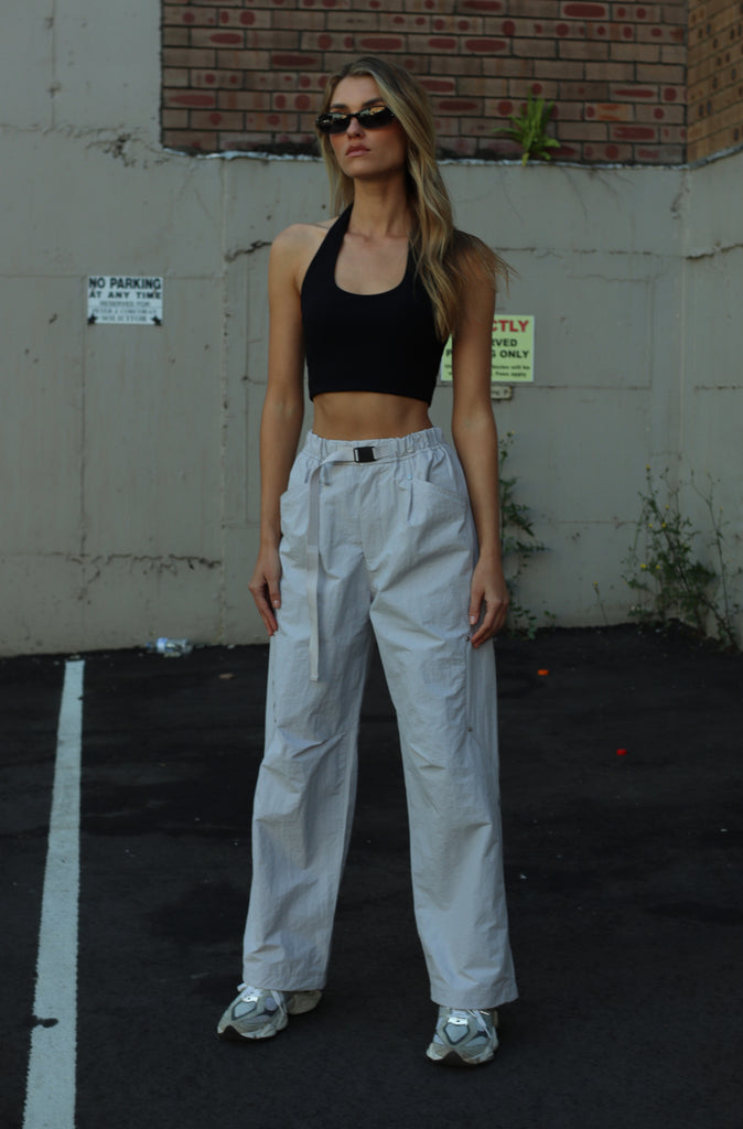 FR Wide Leg Tech Pant - Smoke