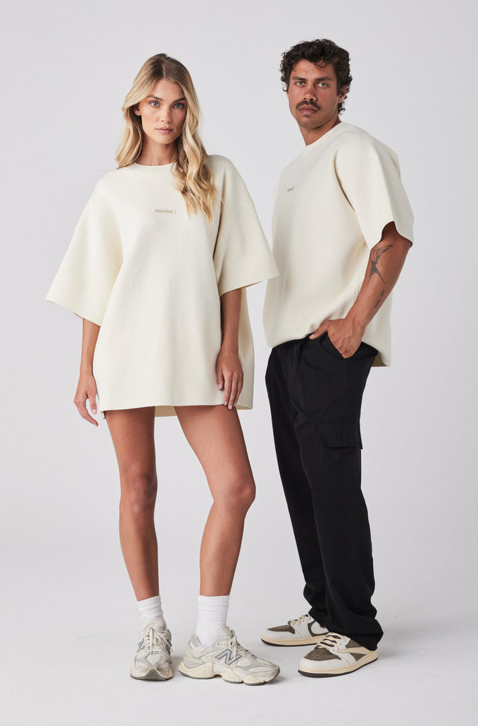 Milano Knit Tee - Vanilla