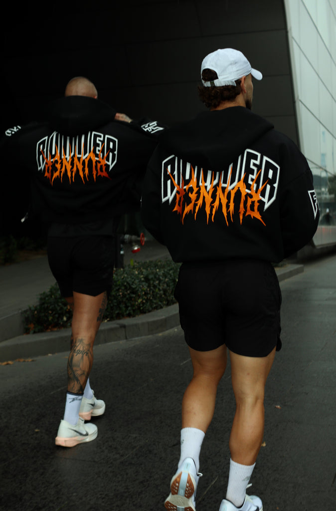 Razor Zip Hoodie - Black Mandarin