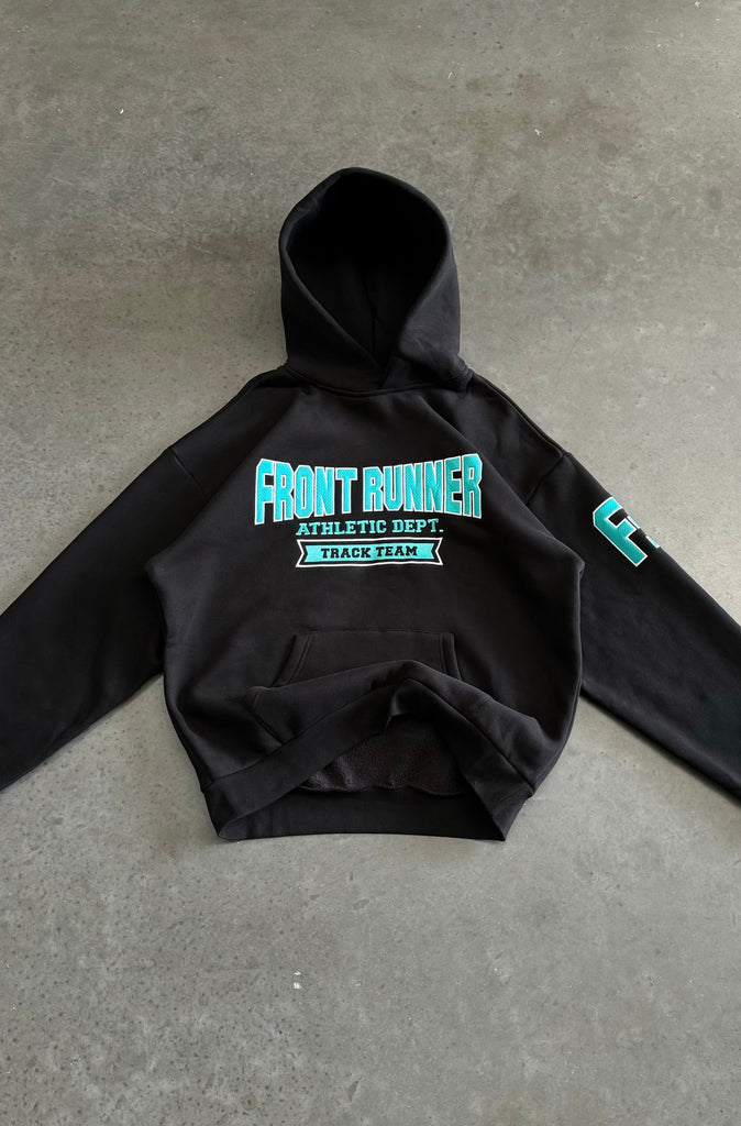 Athletic Department Hoodie - Black & Teal