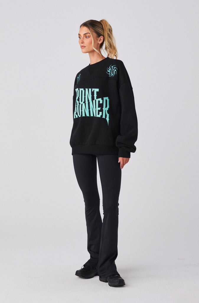 Pyro Crewneck - Black Tiffany