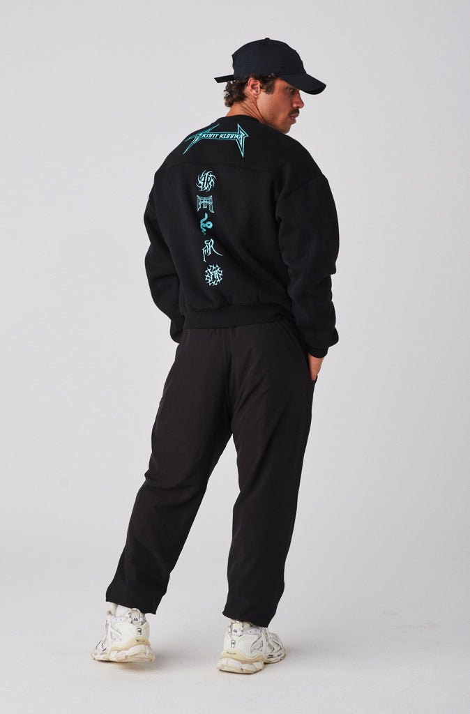 Pyro Crewneck - Black Tiffany