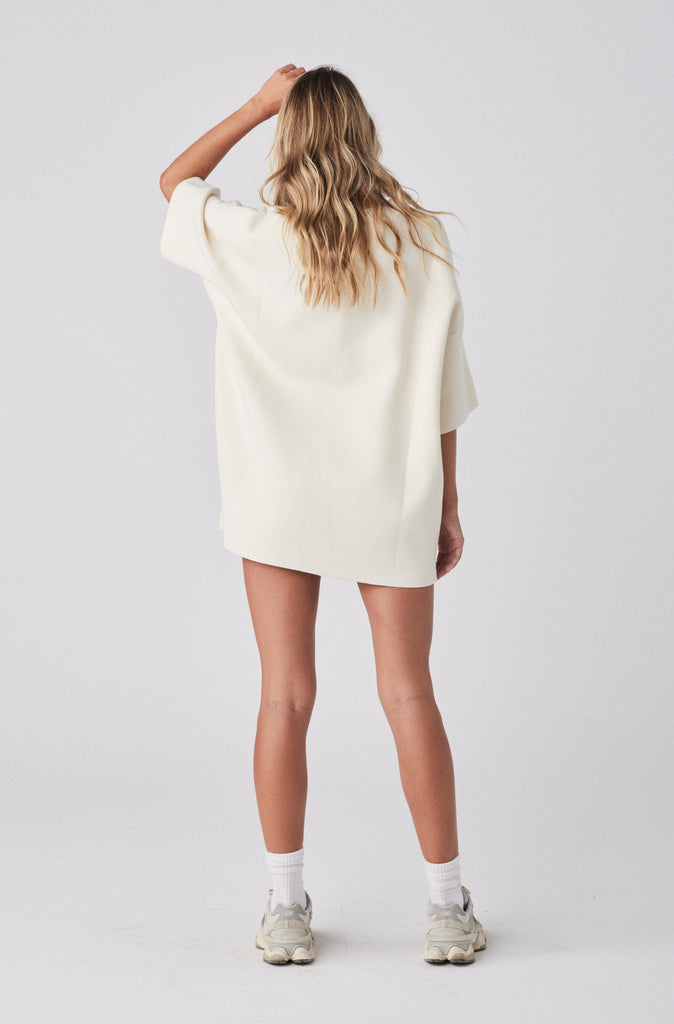 Milano Knit Tee - Vanilla