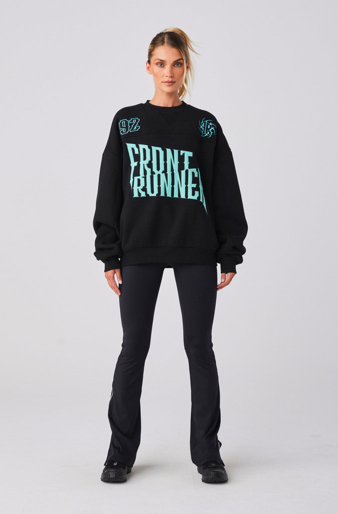 Pyro Crewneck - Black Tiffany