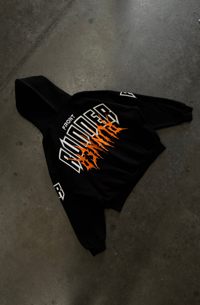 Razor Zip Hoodie - Black Mandarin