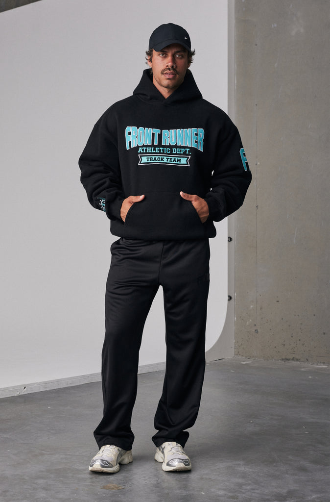 Athletic Department Hoodie - Black & Teal