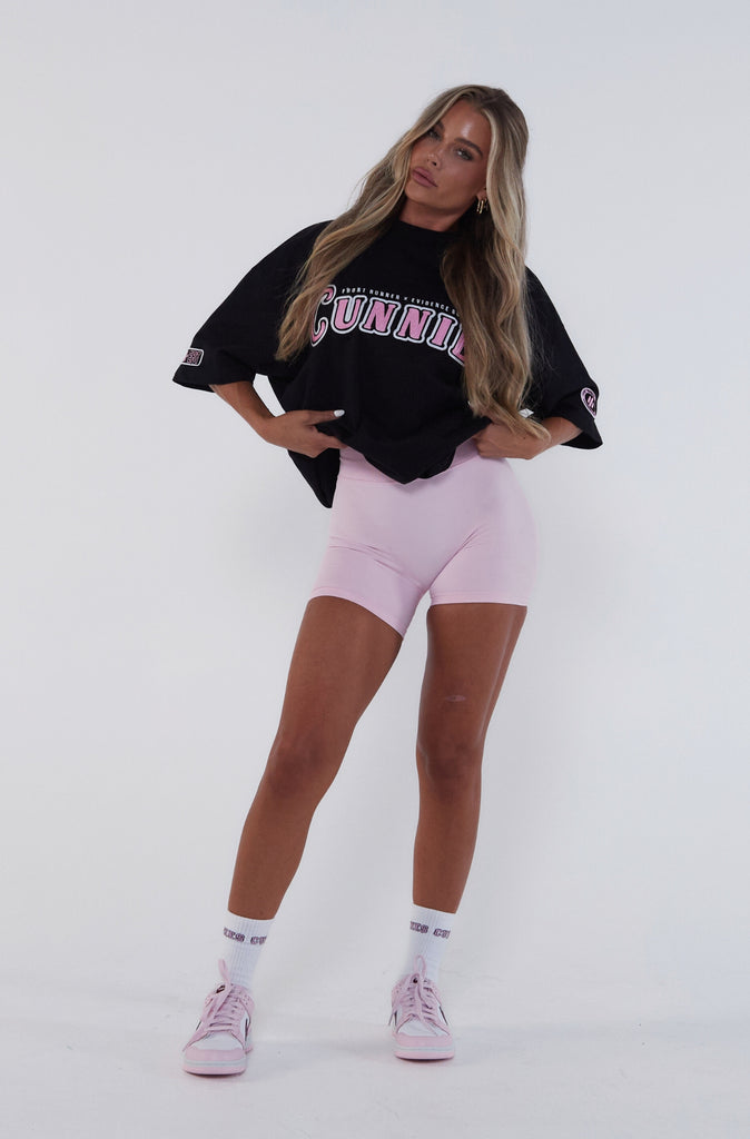 Cunnies Spin Kick Tee - Black & Pink