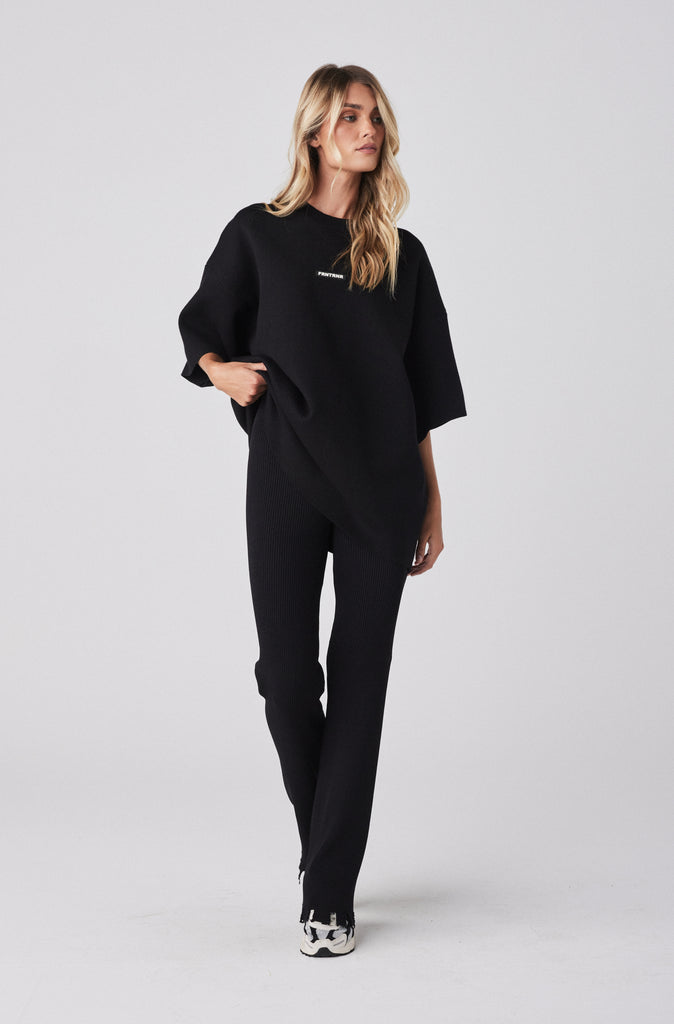 Milano Knit Tee - Black
