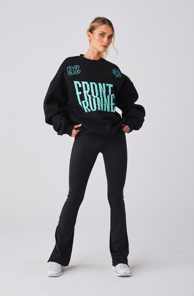 Pyro Crewneck - Black Tiffany