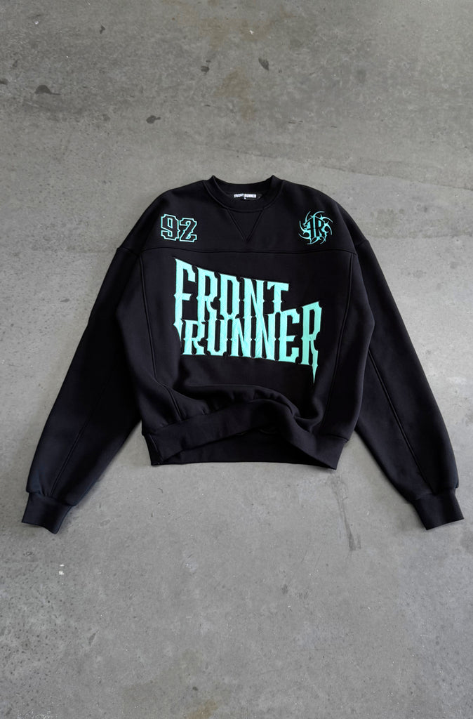 Pyro Crewneck - Black Tiffany