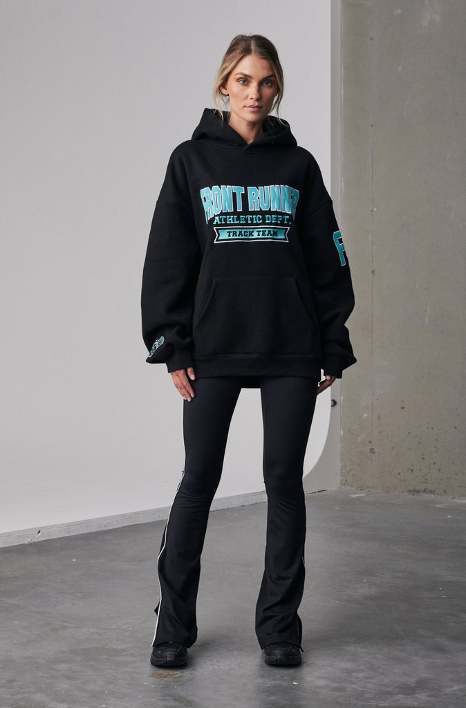 Athletic Department Hoodie - Black & Teal