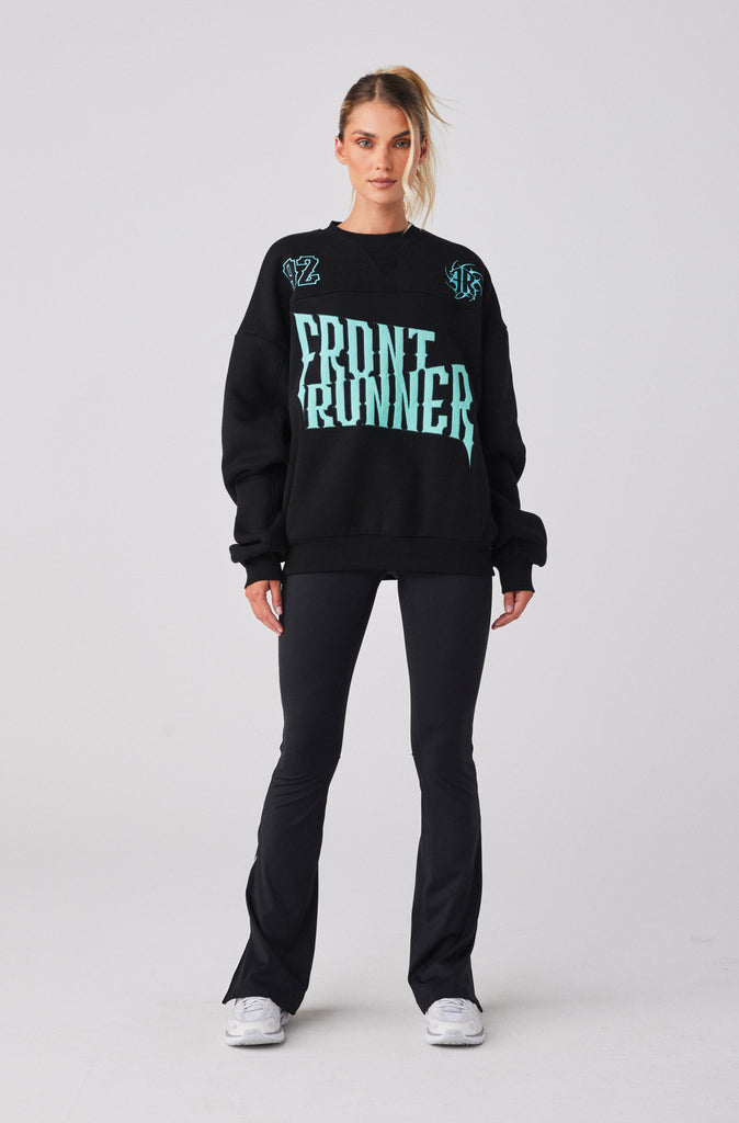 Pyro Crewneck - Black Tiffany