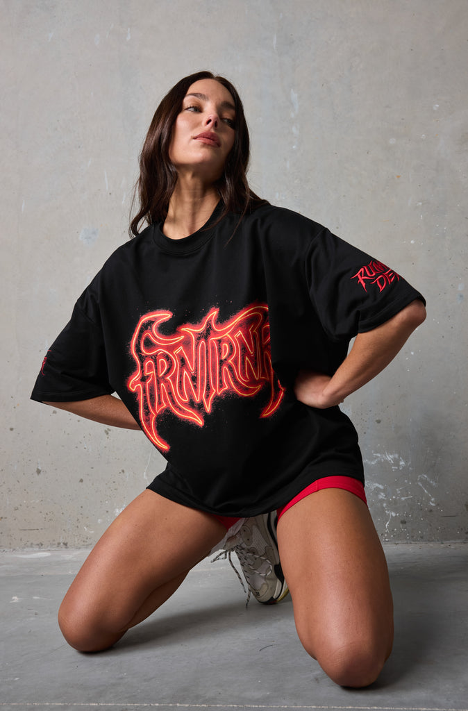 On Fire Tee - Black Fire