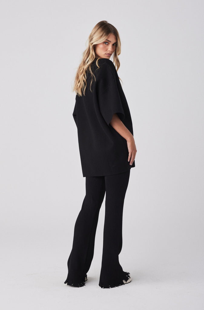 Milano Knit Tee - Black