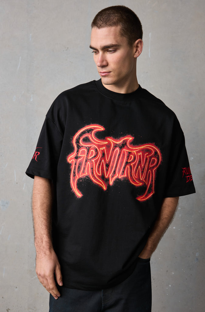 On Fire Tee - Black Fire
