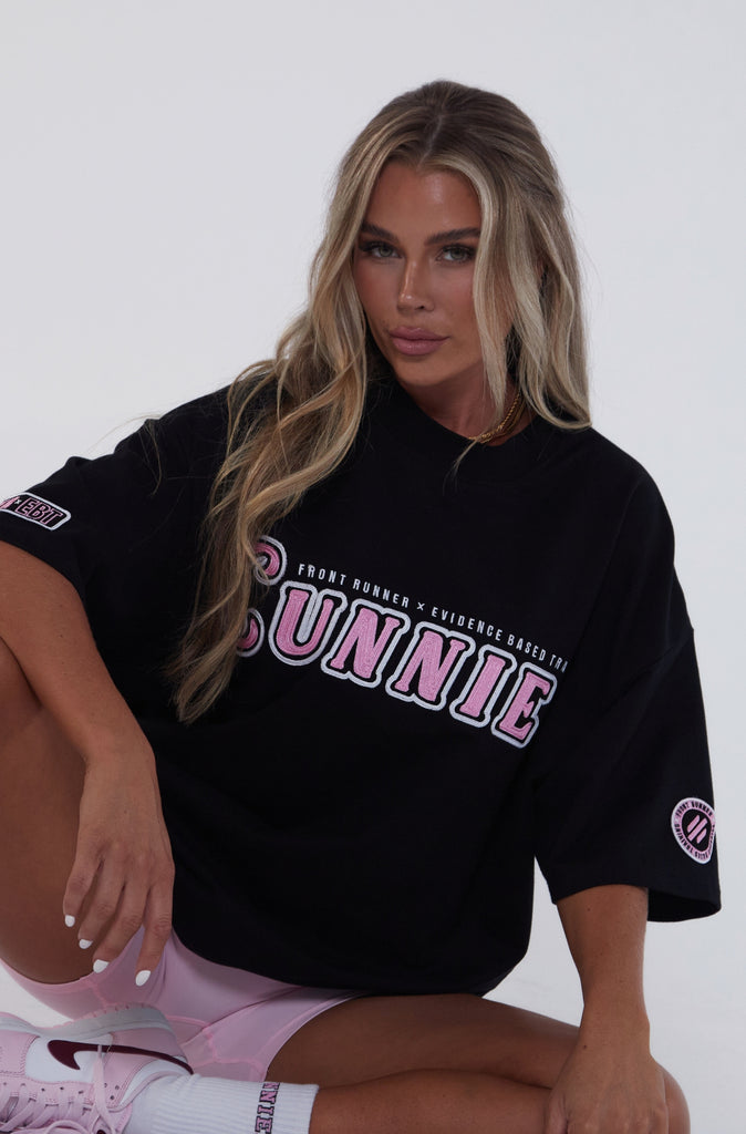 Cunnies Spin Kick Tee - Black & Pink