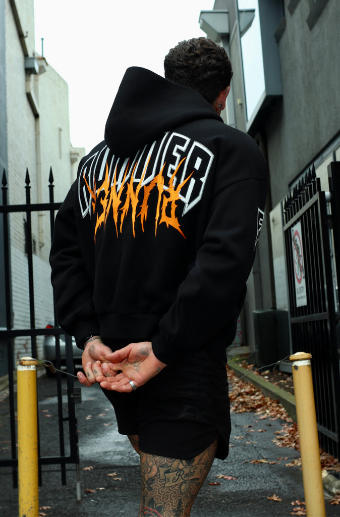 Razor Zip Hoodie - Black Mandarin