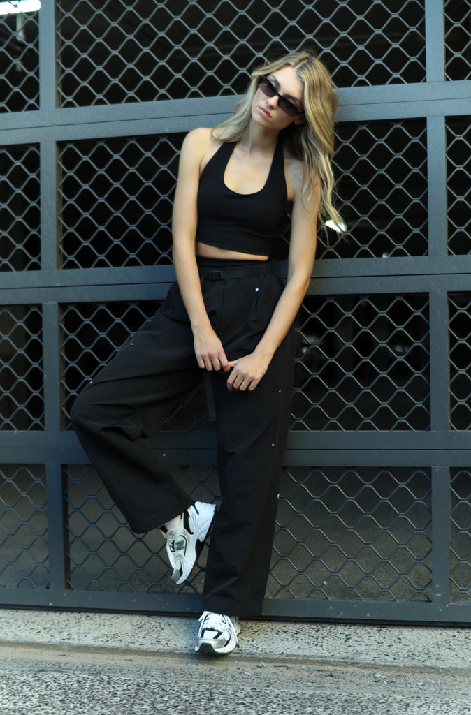FR Wide Leg Tech Pant - Black