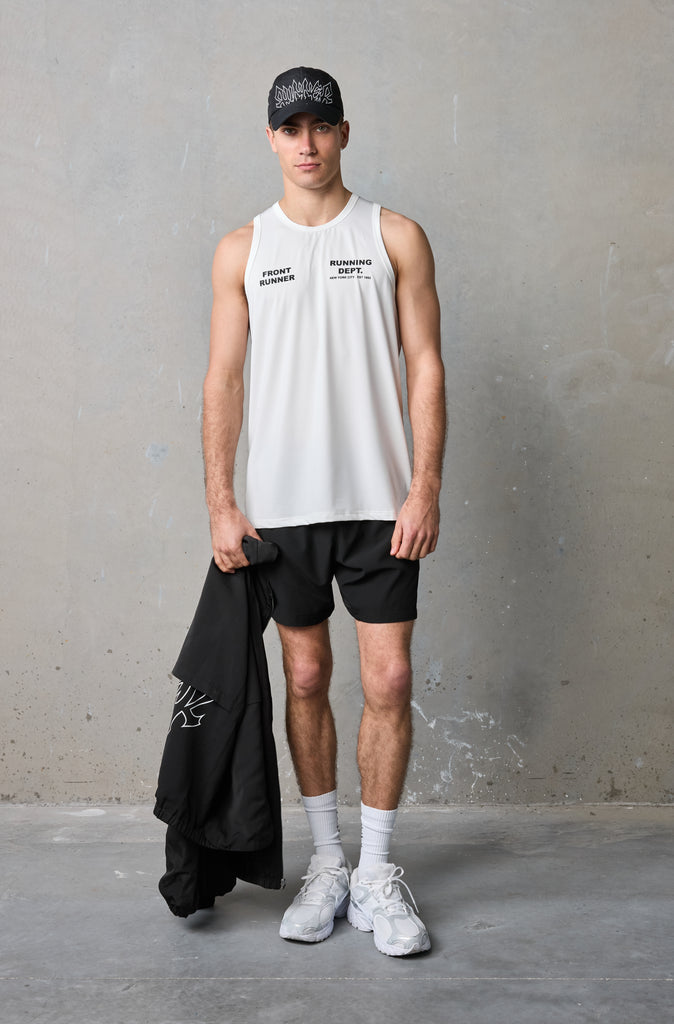 Running Dept Tech Singlet - White