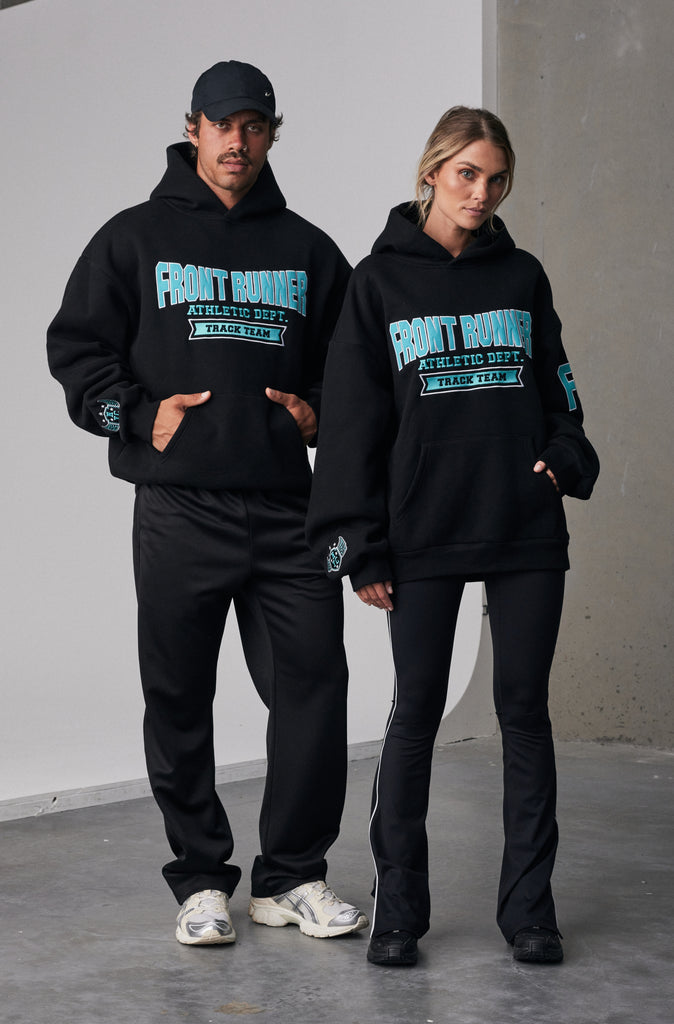 Athletic Department Hoodie - Black & Teal