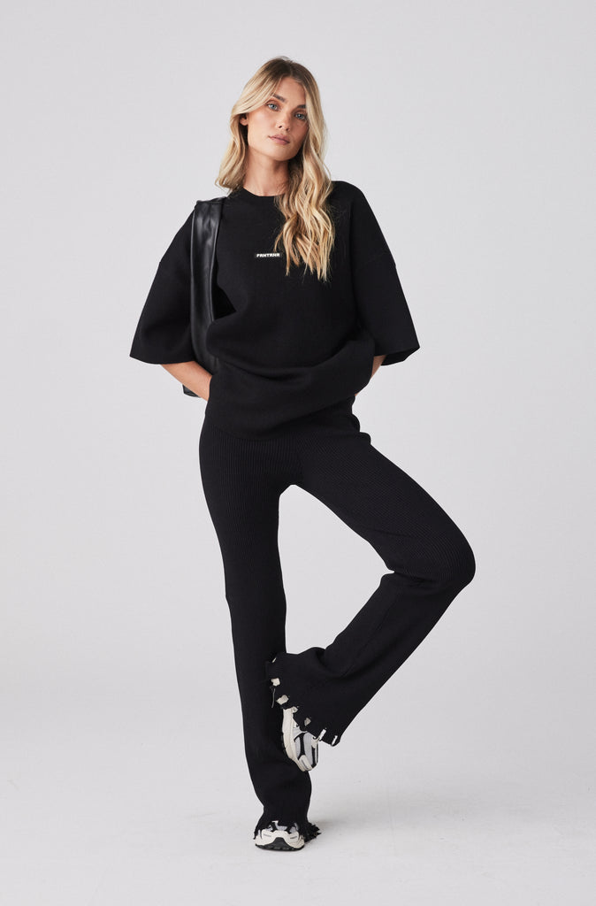 Milano Knit Tee - Black