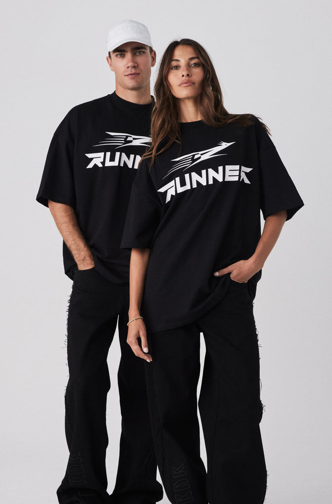 Road Runner Tee - Black & White