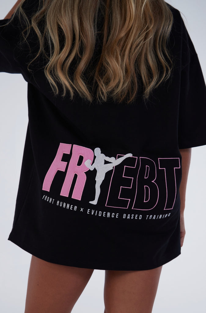 Cunnies Spin Kick Tee - Black & Pink