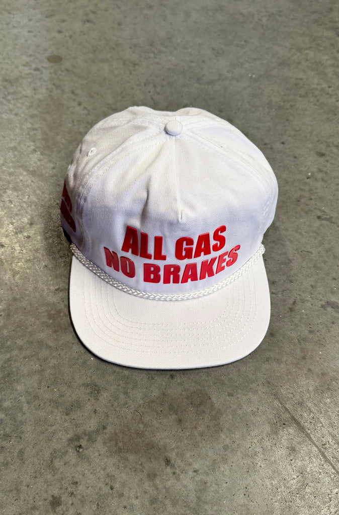 No Brakes Cap - White & Red