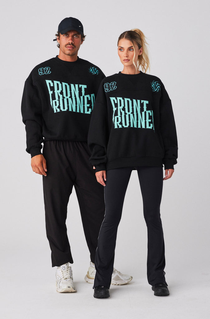 Pyro Crewneck - Black Tiffany