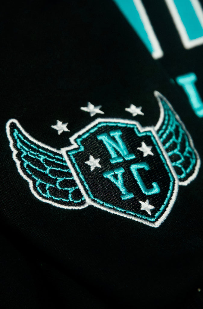 Athletic Department Hoodie - Black & Teal