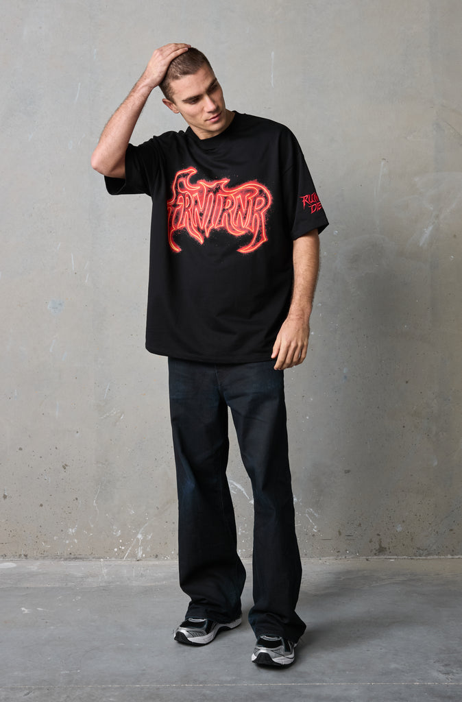 On Fire Tee - Black Fire