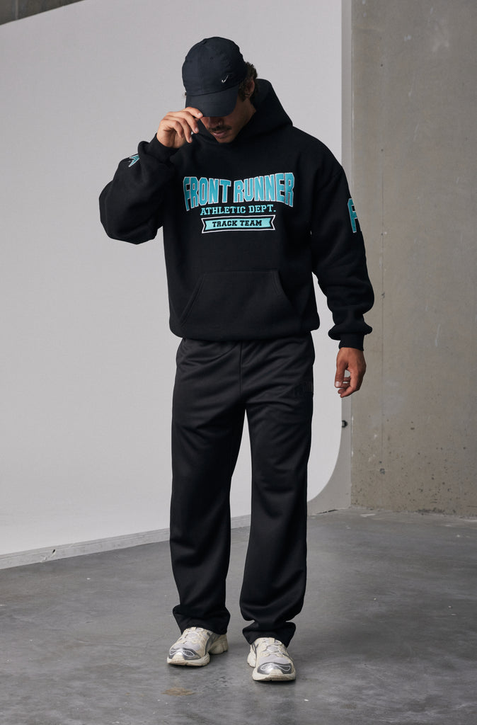 Athletic Department Hoodie - Black & Teal